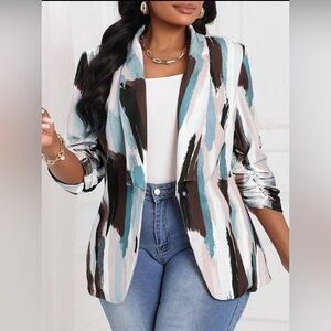 SHEIN Stylish Multicolor Women's Blazer 32/34